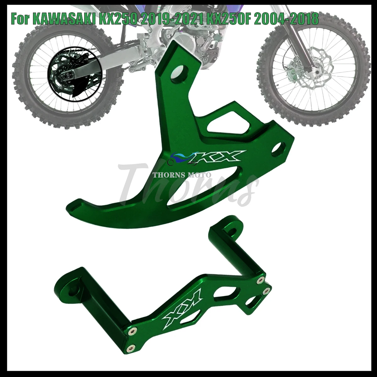 KX شعار الفرامل الخلفية الفرجار غطاء حماية لكاواساكي KX250 2019-2021 KX250F 2004-2018 KX450 2019-2021 KX450F 2006-2018