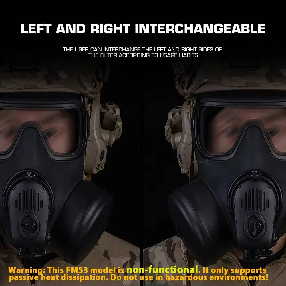 Non-Functional FM-53 Gas Mask simulation Model with Microphone