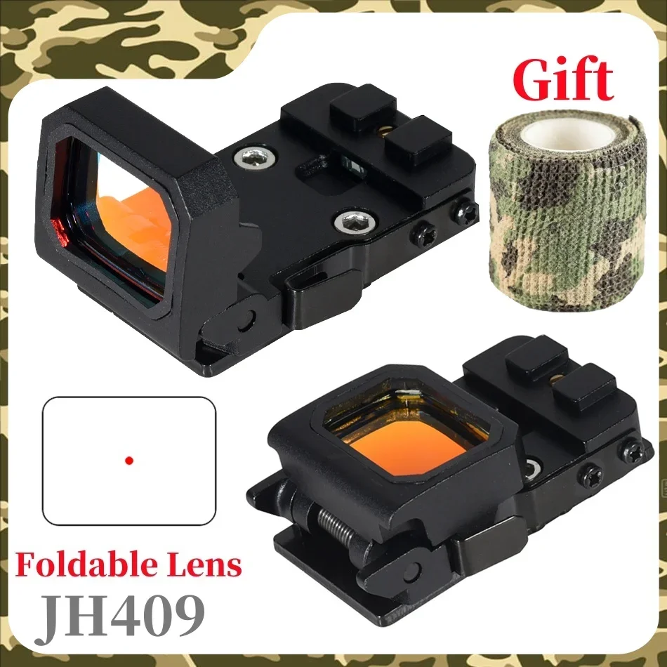 

Flip Red Dot Reflex Sight Optics 1x17x24 Pistol Hunting Rifle Scope Foldable Tactical Red Dot Mini Rifle Airsoft Scope 20mm