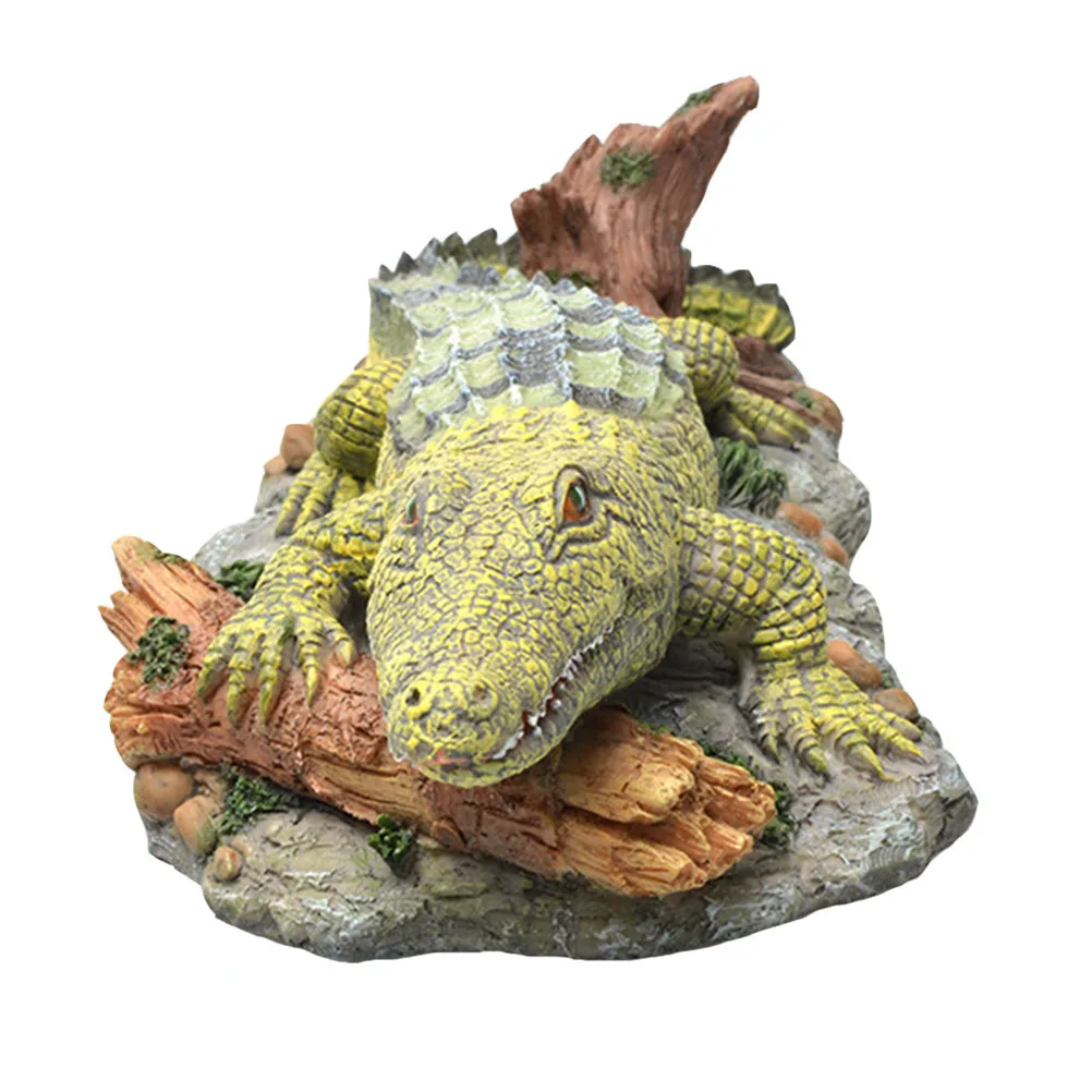 

Aquarium Crocodile Shape Resin Fish Tank Ornament Natural Simulation Aquarium Decoration Resin Fish Tank Hideout