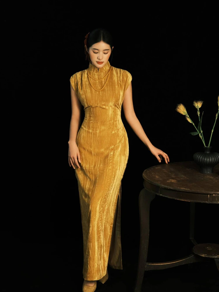 

Retro Chinese Style Women's Clothing New Oriental Charm Studio Photography Vintage Fashion Ethnic Stage Costume