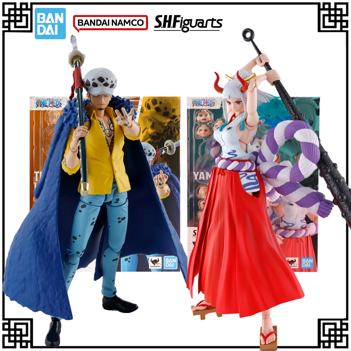 

In Stock Genuine Bandai Original SHF One Piece Anime Figure TRAFALGAR.LAW YAMATO Action Figures Toys For Children's Gifts