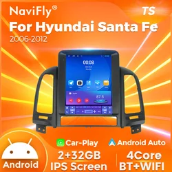 NaviFly 9.7inch for Hyundai Santa Fe 2006-2012 Car Radio Audio GPS Navigation Multimedia screen Android AUTO 5G WIFI all in one