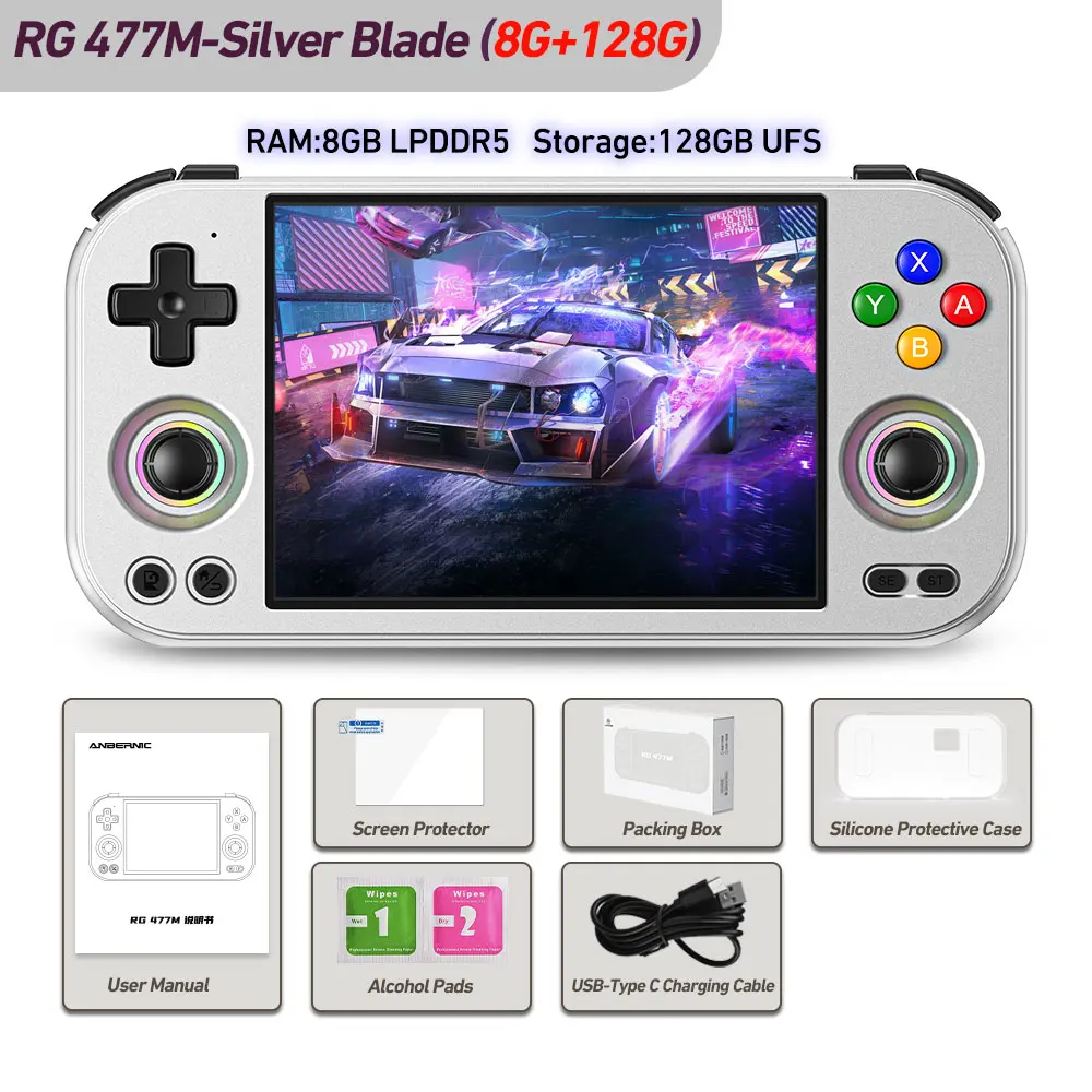 ANBERNIC RG 477M Retro Game Console Android 14 Dimensity 8300 Game