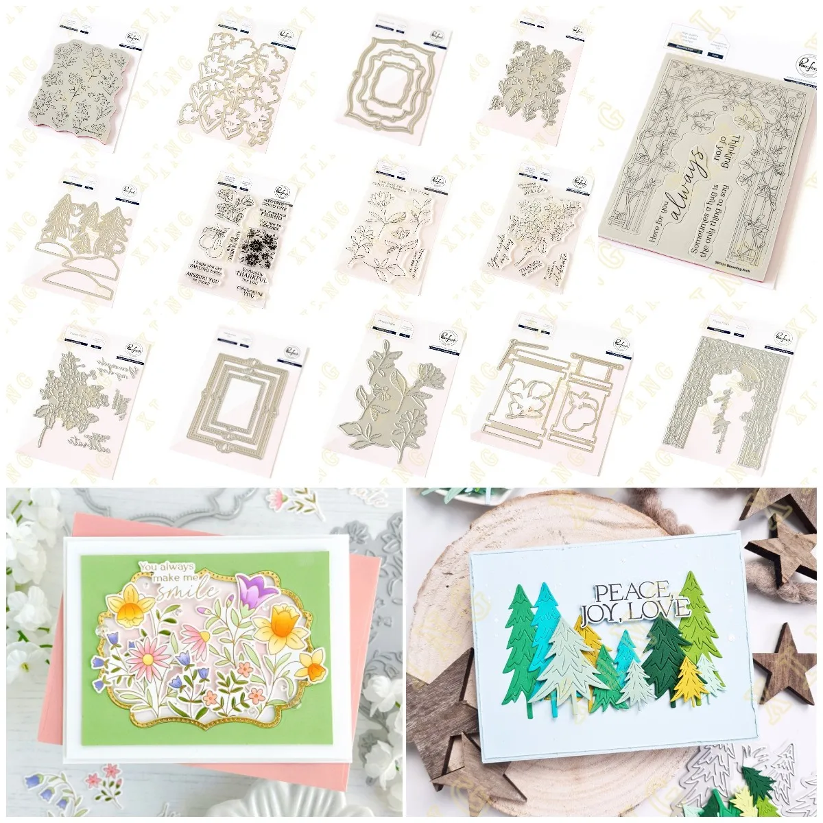 Kindness In Bloom Framed Art  New Metal Cutting Dies Stamps Stencil Hot Foil Scrapbook Embossed Paper Card Album Craft Template