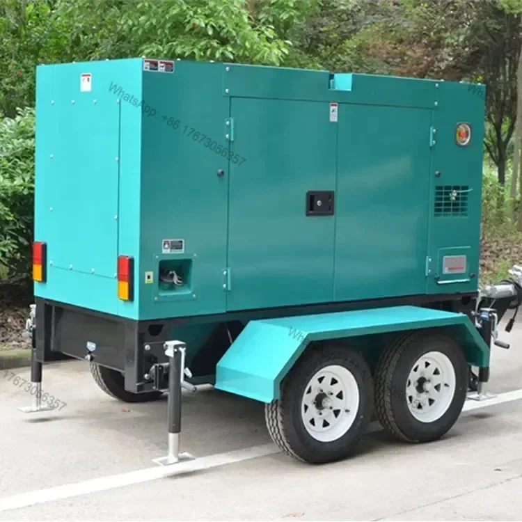 Denyo Generator 18 20 Kw Diesel Generator On Wheels Trailer Generator 30kva Genset Per Kins 40 KVA