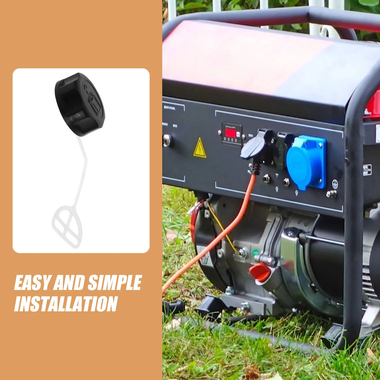 

4Pcs Chainsaw Accessories Tank Cap Durable Pa6 Replacement Gas Can Cover Lawn Mower Oil Tank Cap Practical Replacement