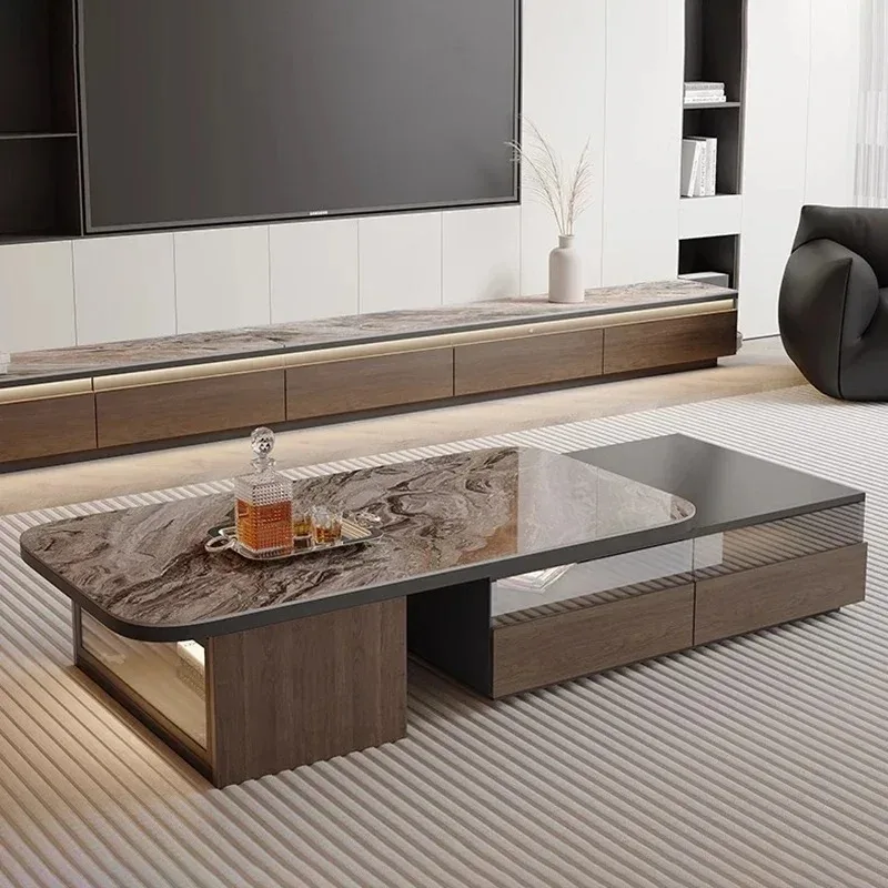 Trendy Contemporary Coffee Table Luxury Nordic Modern Stylish Simple Living Design Tafel Marble Salontafel Living Room Furniture