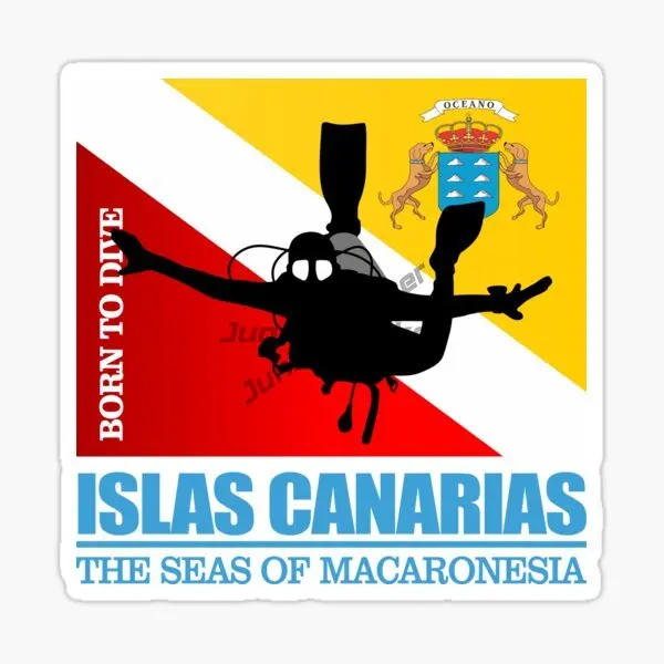 Canary Islands Flag Map Emblem Sticker Car Decal For Motorcycle Laptop Car Ship Window Scratch Resistant Travel Accessories