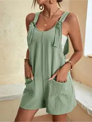 Women's Off Shoulder Jumpsuit Strap Playsuits Casual Loose Rompers Summer Fashion 2024