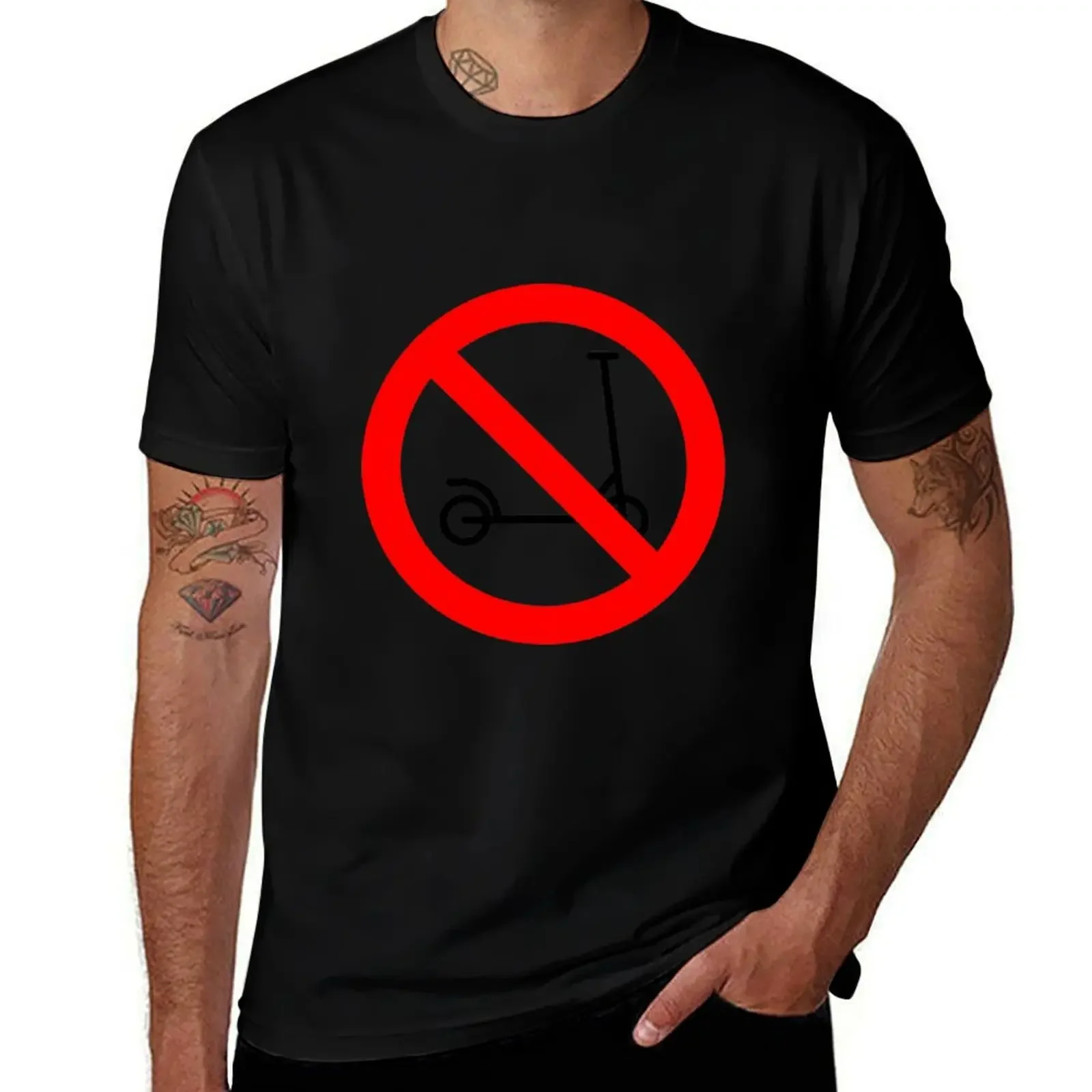 No Scooters Allowed - The Man T-Shirt street wear summer tops mens designer clothes