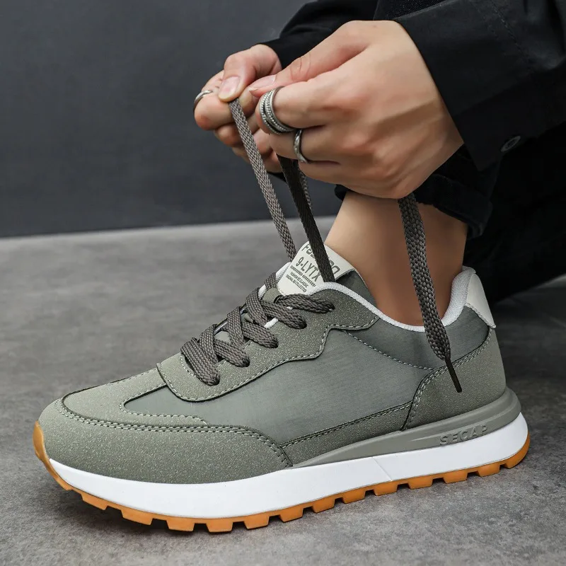 

New Men Sneakers High Quality Leather Casual Shoes for Men Fashion Platform Shoes Comfort Outdoor Running Shoes Tenis Masculino