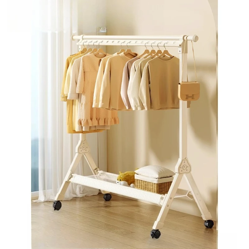 شماعة كريمية من الأرض إلى السقف، شرفة منزلية داخلية، تجفيف الملابس، شماعة تلسكوبية قابلة للطي #1