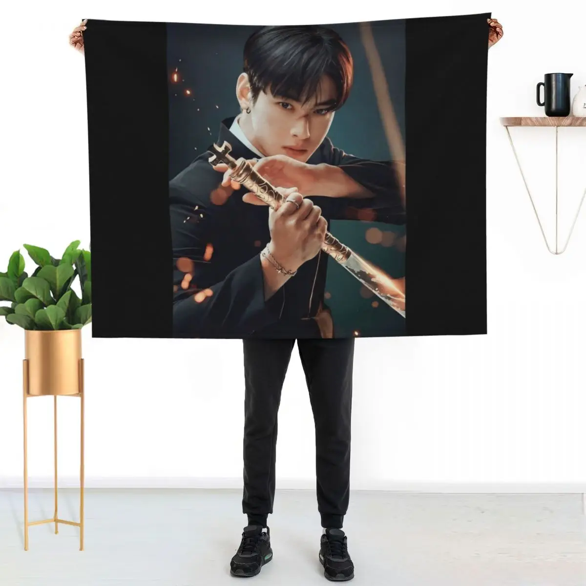 

cha eun woo Throw Blanket Machine Washable Soft Warm Blanket