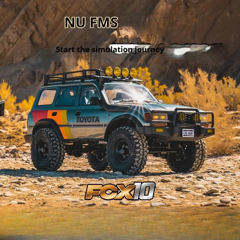 Fcx10 จําลอง Cruiser Lc80 รถปีนเขา 1/10 รีโมทคอนโทรลไฟฟ้า Off-Road Dual Speed Interlinked ไฟของเล่น