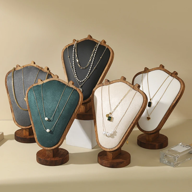 

〔CC〕|New Wood Jewelry Display Rack Pendant Necklace Bracelet Earrings Ring Storage Stand Holder Counter Jewellery Showcase〔88〕