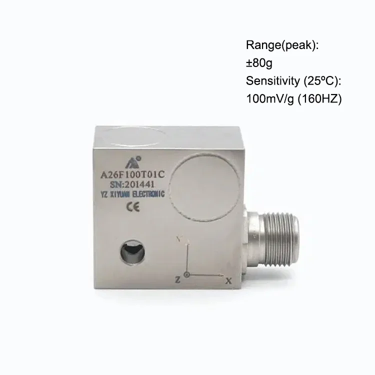 Three-dimensional Output Triaxial Accelerometer A26F100T01C Industrial IEPE Vibration Acceleration Sensor