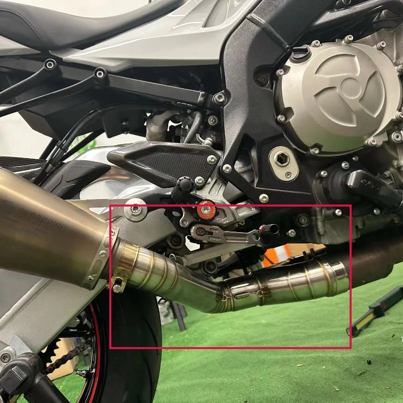 60mm Motorcycle Exhaust Middle Link Pipe Escape Connection Pipe For BMW S1000RR S 1000 RR  2010 2011 2012 2013 2014 2015-2018