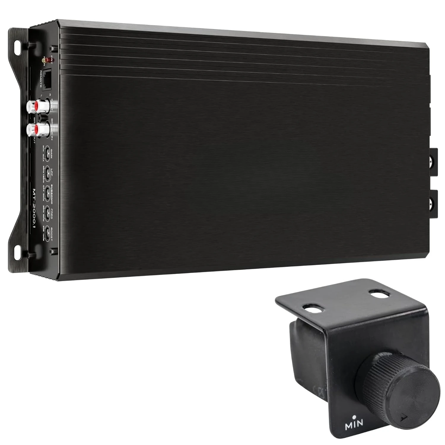 1-قناة قطعة واحدة 2000 واط RMS مضخم صوت السيارة مع مقبض جهير للتحكم عن بعد، الفئة D، Hexfet Mosfet، رائجة البيع
