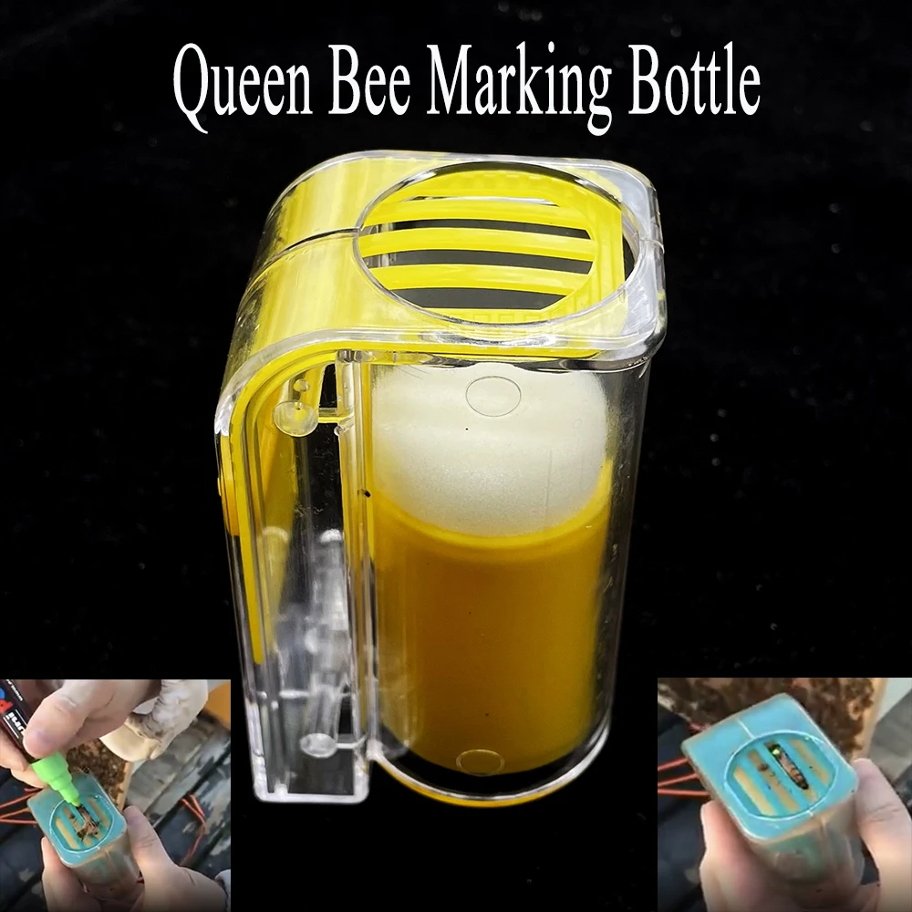 Wholesale Beekeeping Queen Bee Tools Push Marker Bottle Box Cup Catcher Mark Fixed Plastic Identification Supplies Apiculture