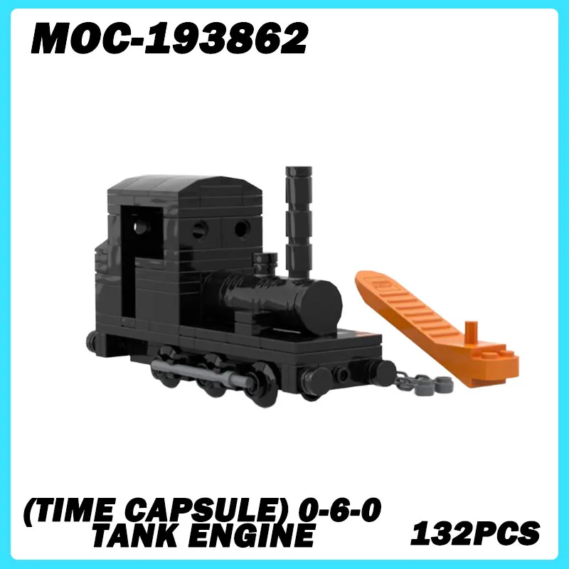 MOC- 193862   Mini-Zug-Serie (Zeitkapsel) 0-6-0 Panzermotor-Bausteine Modell zusammenbauen kleine Partikel Ziegelspielzeug Geschenk 132P