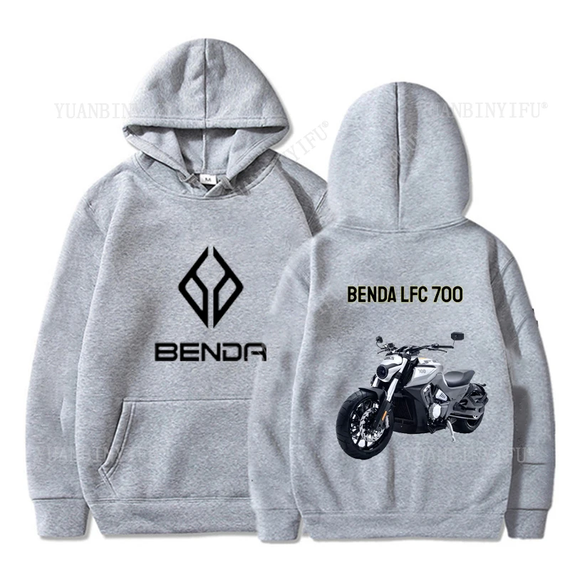 Harajuku Fashion Benda Motorcycle Logo مطبوع للجنسين الخريف الشارع أزياء البلوز هوديس مريح عارضة #1