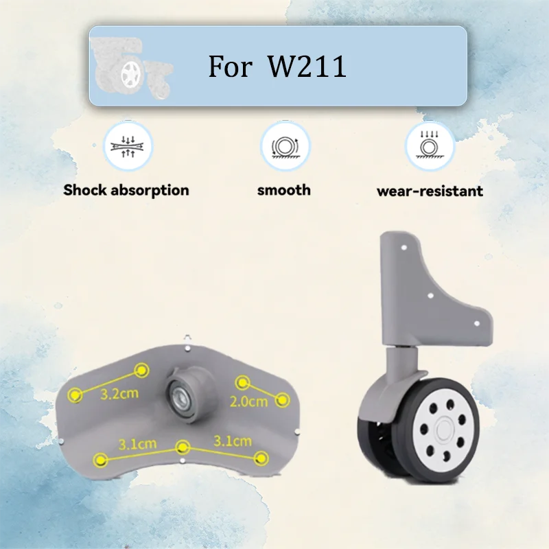 

Бесшумные поворотные колеса для чемоданов W211, прочные сменные ролики, подходят для большинства чемоданов, защита от царапин, запчасти для ремонта