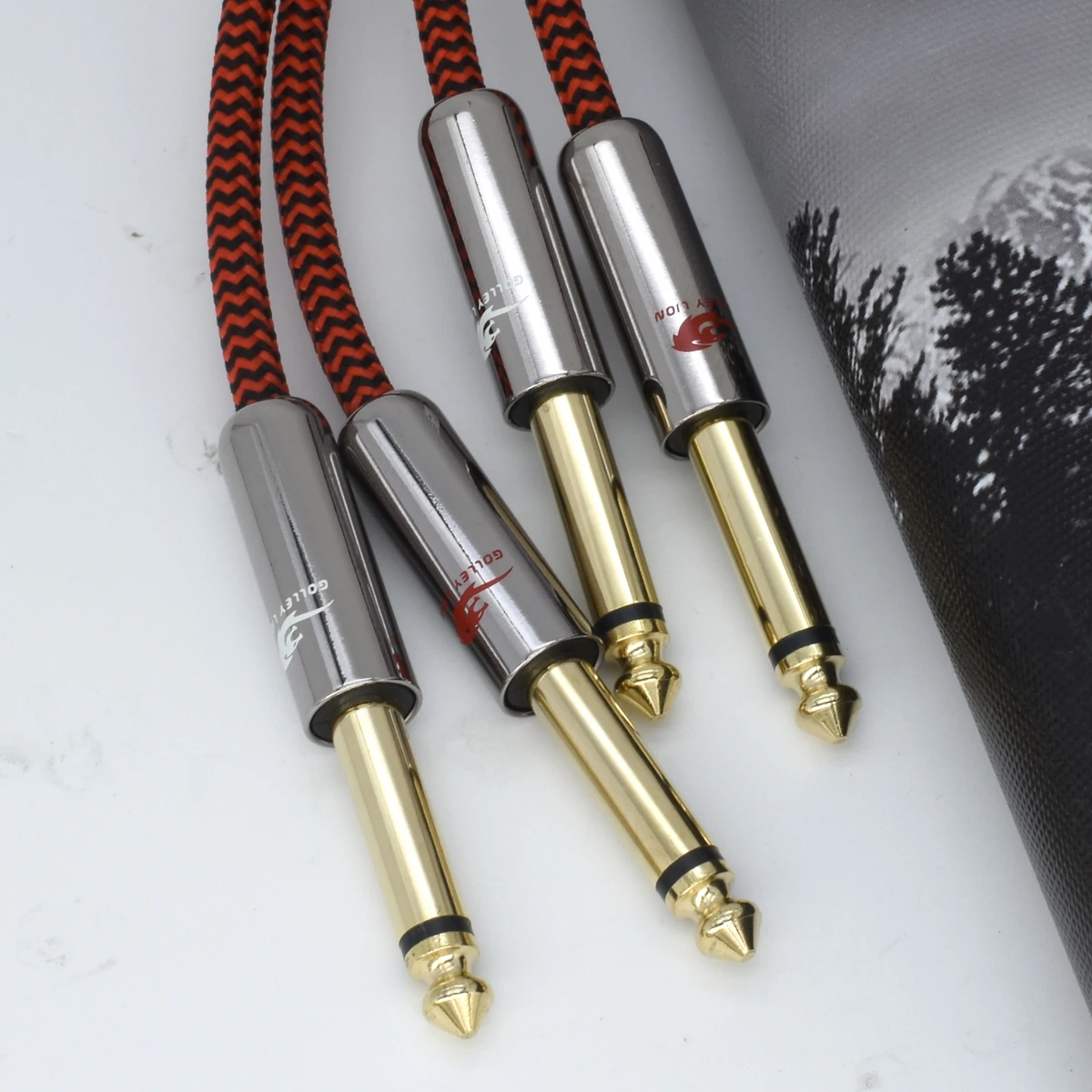 Hifi Guitar Cable Dual 1/4 Inch to Dual 1/4 Inch for Sound Mixer Electric Organ 6.3mm 2:2 TS Jack Audio Cable 1M 2M 3M 5M 8M 10M