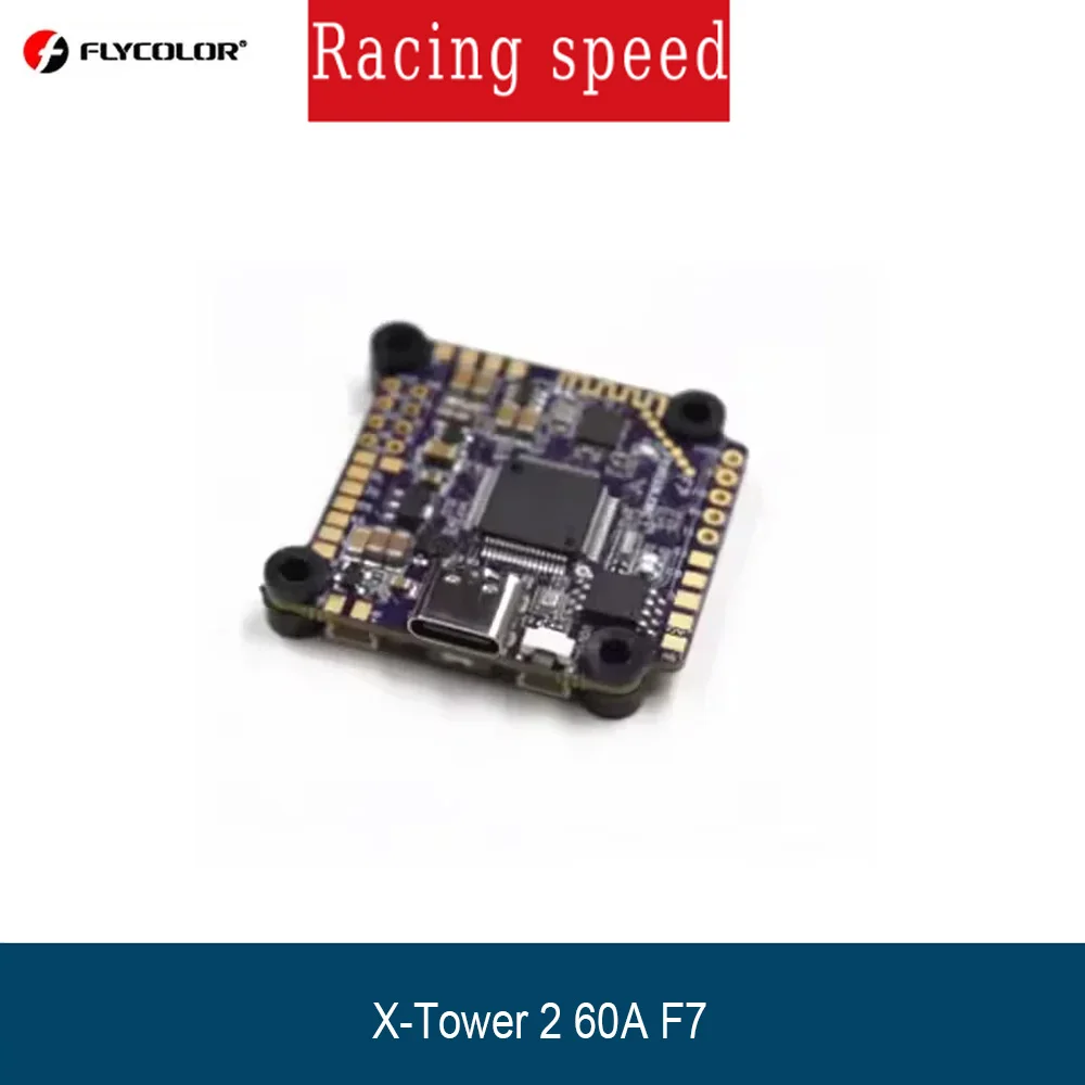 

Flycolor X-TOWER 2 F7 60A 4 in 1 ESC Flying Tower/Stack FPV Bluetooth To Adjust Parameters LED Flight Control