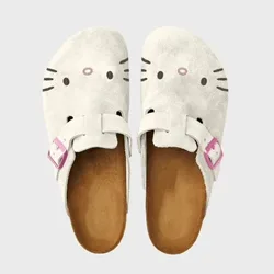 Miniso Hellokitty White Fashion Boken Shoes Cartoon KT Kawaii Sandals Outwear Plus Size Anti-slip Soft Casual Slippers For Women