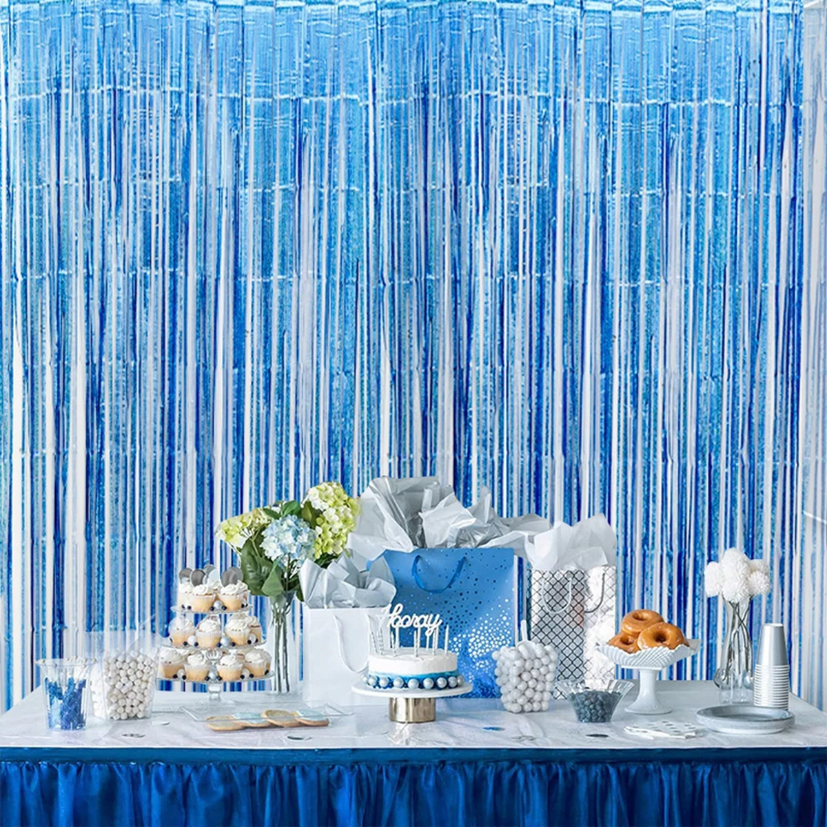 Backdrop Fornite Rain For Photo Zone Birthday Decoration Wedding Decor Christmas Tinsel Glitter Foil Backdrop Party Curtain