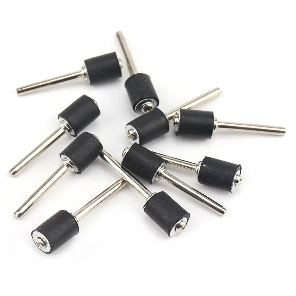 5 pezzi mandrini abrasivi utensili rotanti mandrini con gambo in gomma argento 12,7 mm kit di levigatura a tamburo mandrini per levigatura in metallo