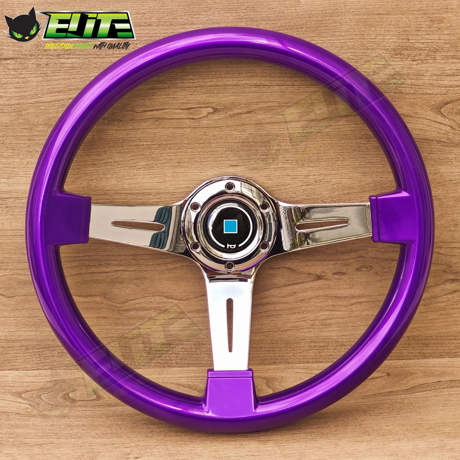 14inch Universal Purple ABS Steering Wheel Wolfsburg Classic Sports Steering Wheel