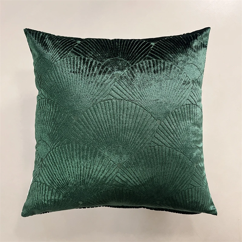 Dark Green Jacquard Velvet Pillowcase Home Decorative Spring Cushion Cover Bedroom