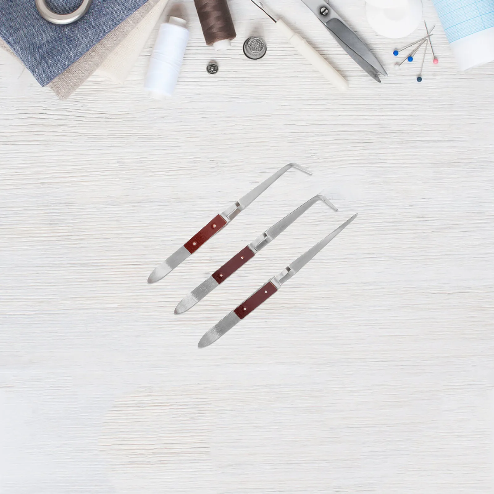 

3Pcs Automatic Rebound Clamp Jewelry Making Tools Precision Grip Lightweight Pliers Set for Handmade Beads Soldering Tweezers