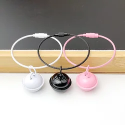 Creative Candy Color 24mm Metal Bell Steel Wire Key Ring Color Paint KeyChain Student Bag Doll Pendant DIY Accessories Wholesale