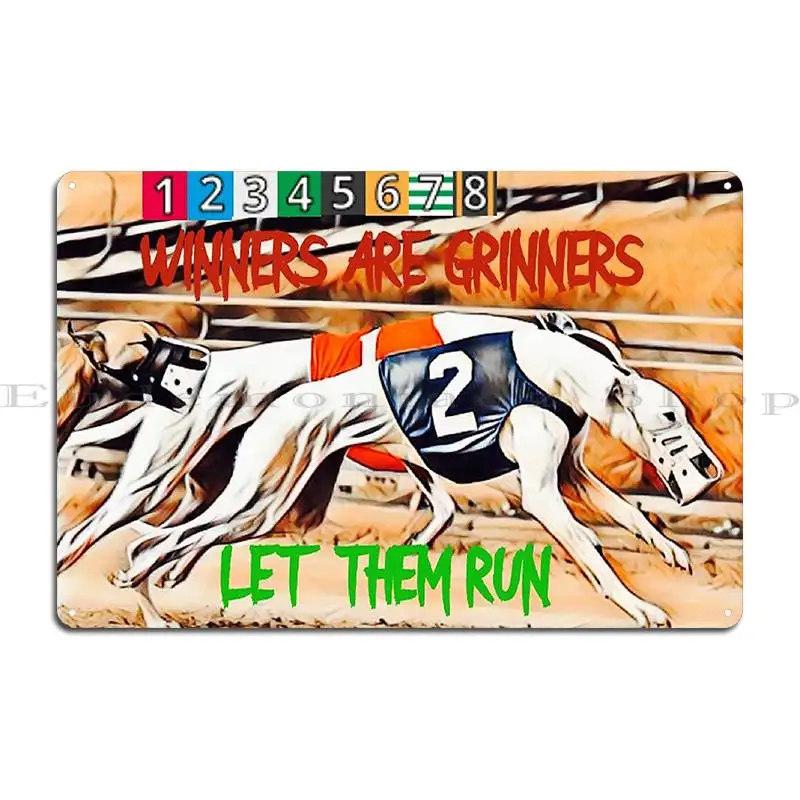 American Greyhound Racing Metal Sign Create Living Room Customize Bar Cave Living Room Tin Sign Poster