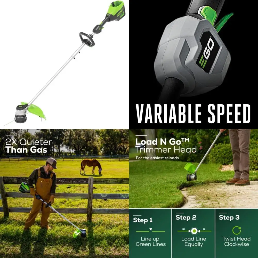 Cortadora de hilo eléctrica inalámbrica sin escobillas recta GEN2 de 16 pulgadas de iones de litio de 60 V máx., batería y cargador incluidos, Ba de grado profesional