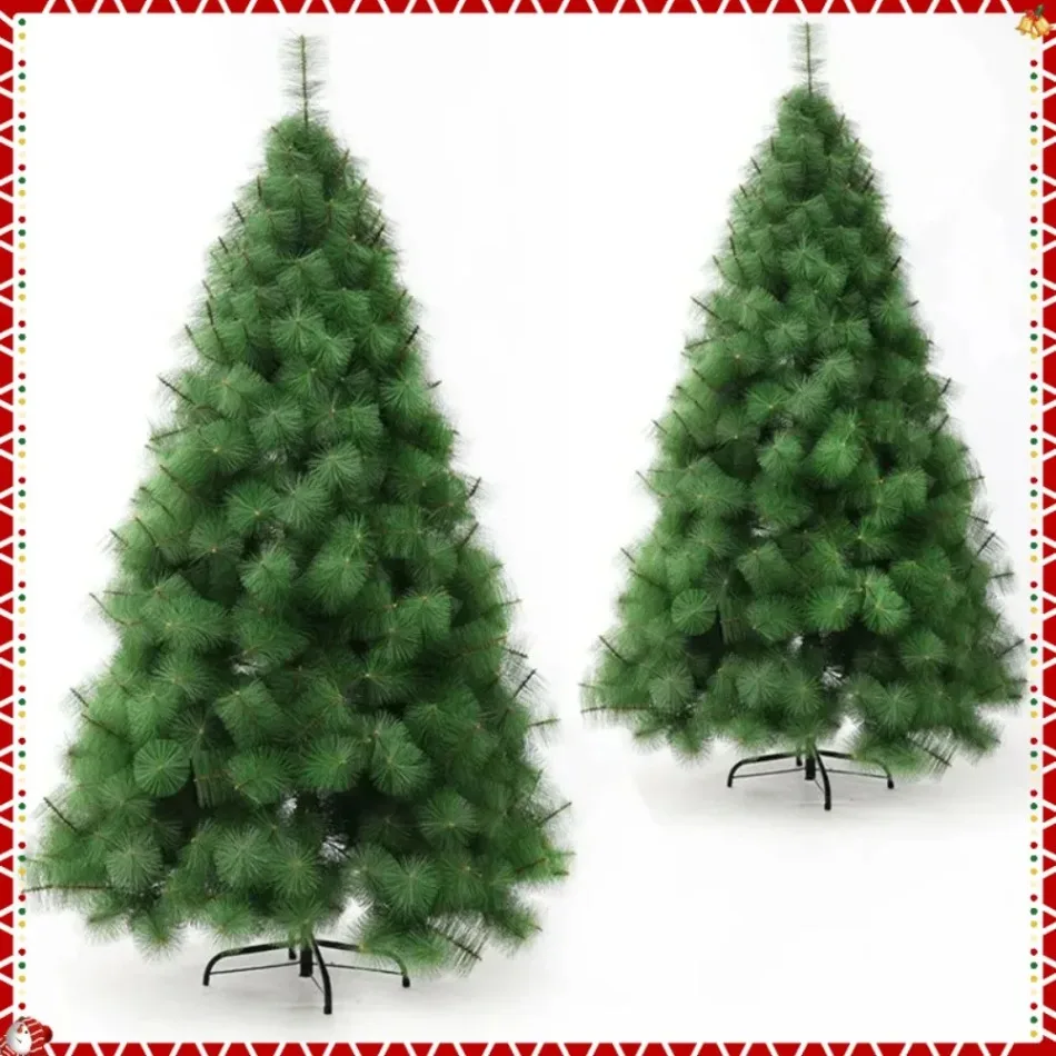 Simulation Christmas Tree Pine Needles+PE Encryption Metal Base Luxury Christmas Tree 1.2M to 2.1M Christmas Party Decoration