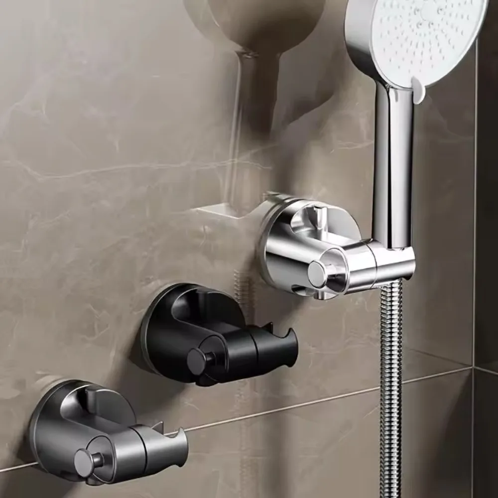 

No Drill Shower Head Bracket Adjustable Suction Cup Rotating Hook Durable Plastic Wall Mount Holder Shower Accessories