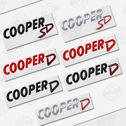 Auto Metal Logo 3D Badge Lettering Decals Trunk Sticker For MINI Cooper D SD R60 R56 R57 R58 R60 F55 F56 Countryman Car Styling