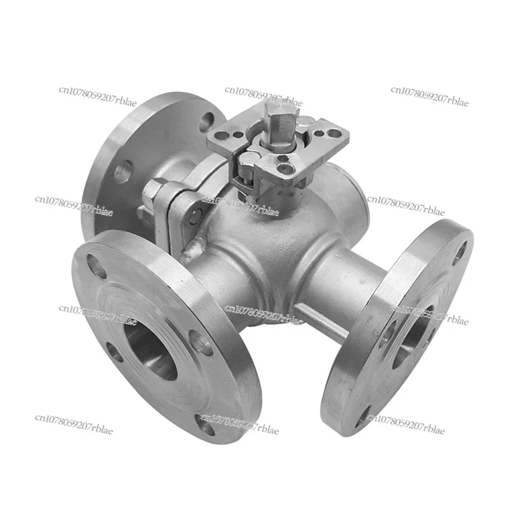 SONGO DN32 1-1/4inch L /T Port 3-Way flange Ball Valve with ISO5211 mounting pad