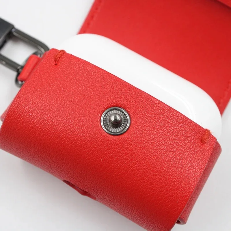 Para AirPods Pro funda con correas, funda protectora de cuero suave para Apple para AirPod Pro funda de 2a/1a generación, funda Acce