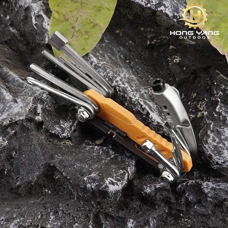 

Набор инструментов для ремонта велосипедных шин из нержавеющей стали, портативный мини-набор для экстренной помощи при поездках на природе, компактный набор для ремонта шин.