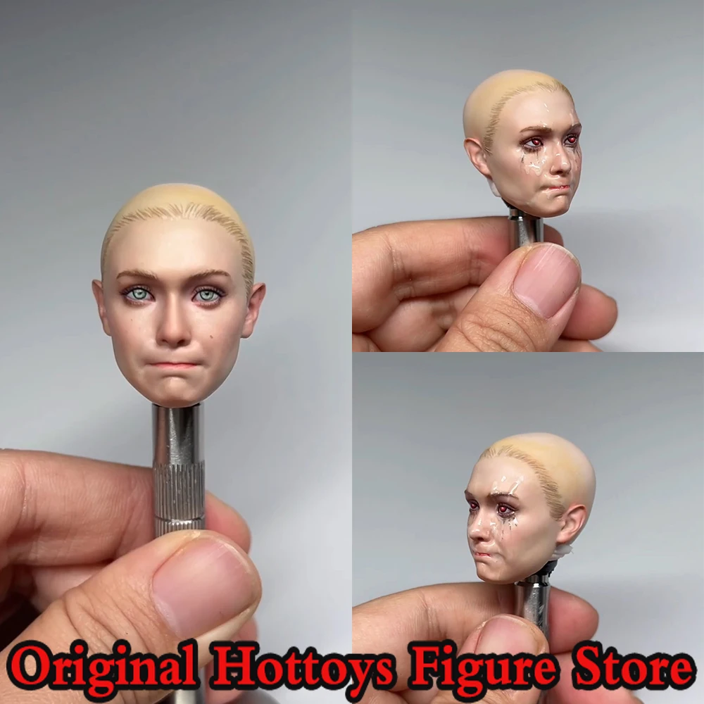 

2 Style 1/6 Scale Female Soldier Head Sculpture Scarlet Witch Bald Painting Head Carving For 12-inches Action Figure Doll