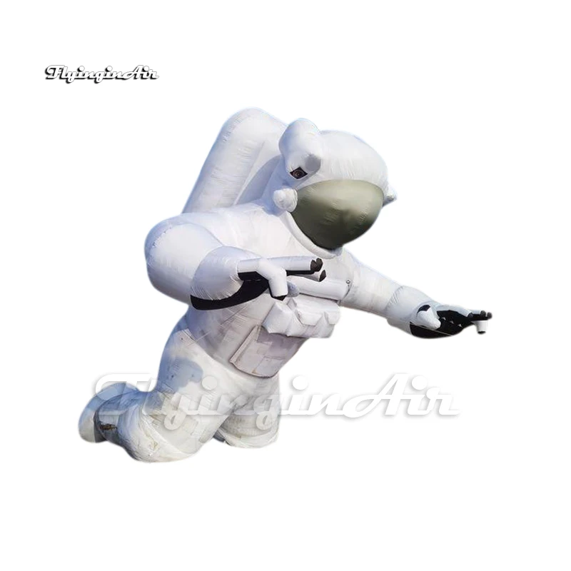 

Wonderful Large White Inflatable Spaceman Astronaut Figure Balloon 6m Airblown Space Traveller Model For Stage Decoration