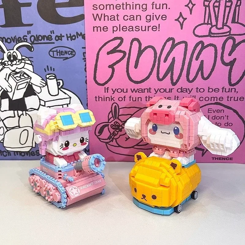 Sanurgente Hello Kitty Cinnamoroll Pachacco My Melody Cartoon Kart Jigsaw Puzzle, Kawaii, Cute Toys, Kids importer décennie ks