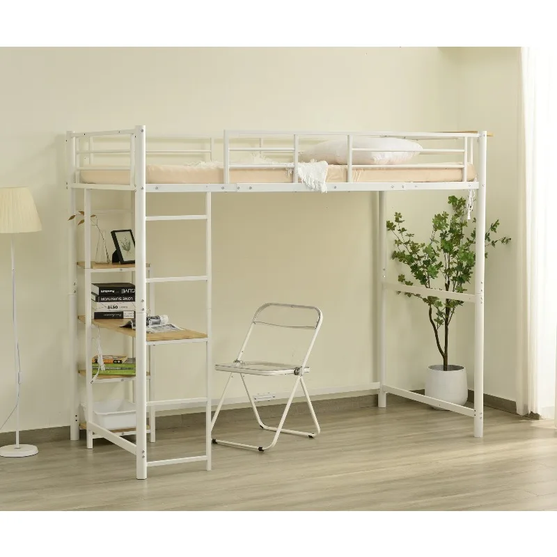 Floor bed load-resistant belt storage frame with high ladder