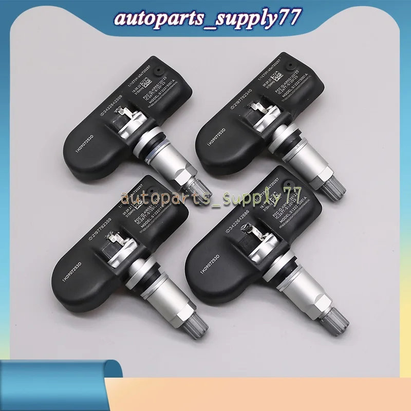 

4PCS For Audi A3 A4 A5 Q5 S4 Volkswagen Beetle CC Golf GTI Jetta Passat R32 Tiguan 315MHz TPMS Tire Pressure Sensor 1K0907253D