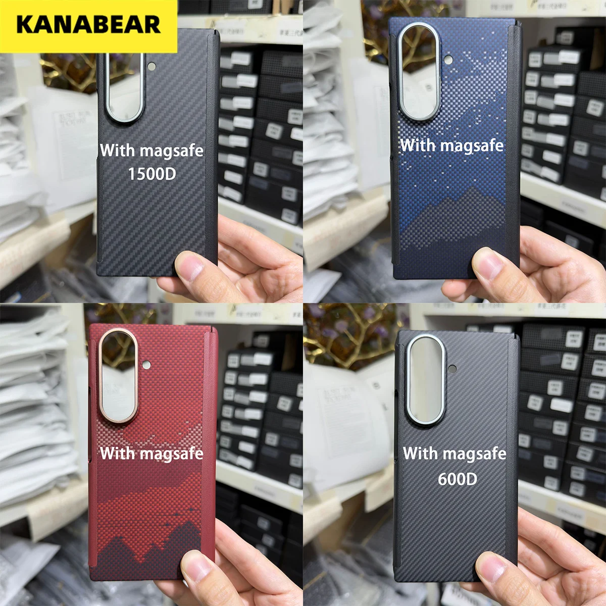 

Applicable to Samsung Z TriFold phone case - Kevlar carbon fiber magnetic double-axis aramid anti-drop protection case